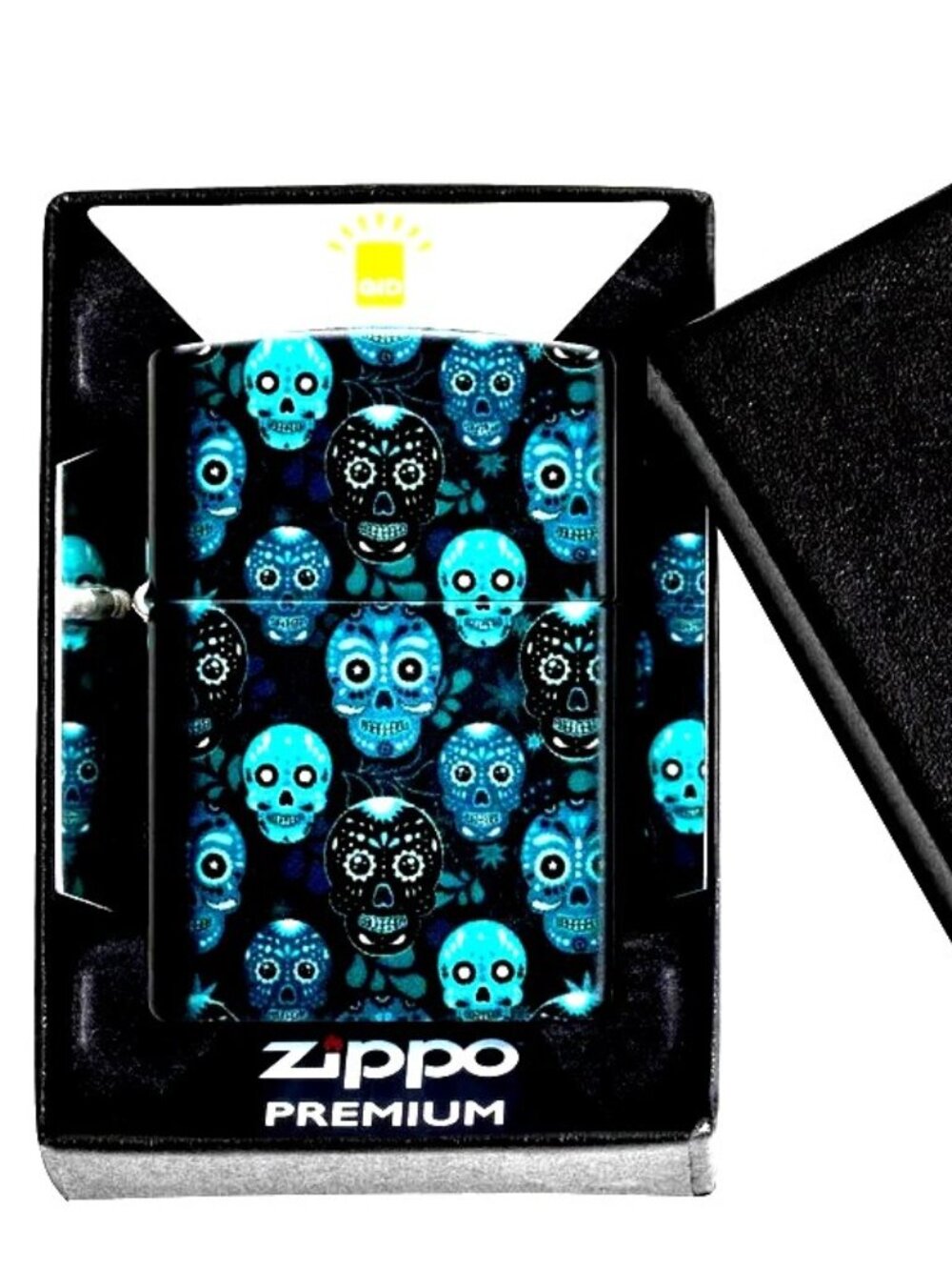 Glow in The Dark Sugar Skull Zippo